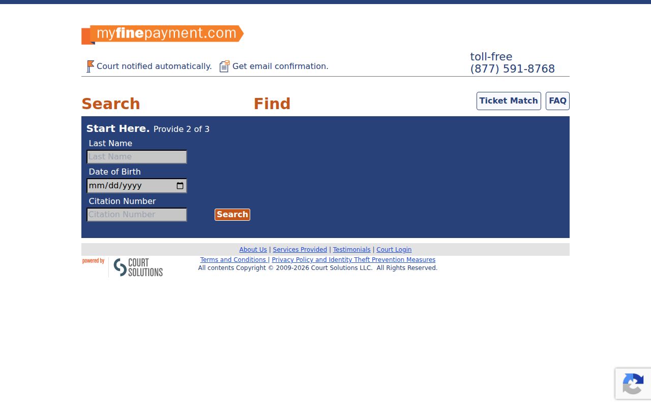 Citation search using identifying fields